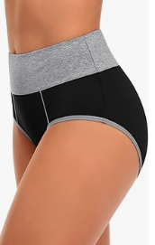 CULAYII High Waisted Underwear for Women Cotton No Muffin Top Full Coverage Briefs Soft Stretch Ladies Panties  1 Pack  Size Medium