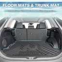 Mixsuper Floor Mats for Toyota RAV4 2025 2024-2019, Cargo Mat Backrest Mat for RAV4, All Weather 2 Row Floor Liners & Trunk Mat Accessories Set Black