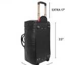 Tote&Carry Apollo 2 Large Rolling Duffle Bag with Wheels, Carry-On Roll Duffel for Travel, Gym, Sports, Daily, Weekend & All-Purpose Use for Men & Women (Crocodile Skin, Black)