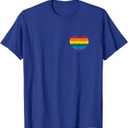 Vintage Distressed Gay Pride Heart T-shirt (gay flag shirt) T-Shirt Size M