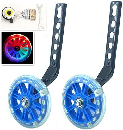YJIAkid Single Speed Bicycle Thickened Flash Silent Training Wheel, Suitable For 12 14 16 18 20 Inch Bicycle (Blue)