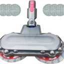 Wet Mop Head Attachment for Dyson v15 v7 v8 v10 v11, Hardwood Floor Mopping Cleaning for sv10 sv11 sv12 sv14 Vacuum Replacement with 6 Pads, NOTE: v10 slim,v12,sv18/Ball NOT Compatible (30)