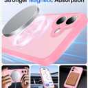 Faiono Magnetic for iPhone 17 Case [Full Camera Protection][Military-Grade Protection][Compatible with MagSafe] Shockproof Protective Slim Phone Case for iPhone 17, Pink