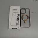 ESTPEAK Desert Titanium CD Mag-Stand Case for iPhone 16 Pro Max Case with Invisible Magnetic Ring, [Fit for MagSafe] [Never Yellowing] Top Clear Phone Case Cover for iPhone 16 ProMax 6.9"