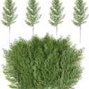 Hananona Artificial Pine Branches,40 Pcs Christmas Faux Cedar Stems, Artificial Faux Cedar Branches, Fake Christmas Greenery Pine Picks for Wreath Craft DIY Home Kitchen Decorations (40, Green)
