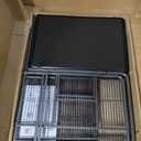 HSM 53 Inch Wrought Iron Large Bird Flight Cage with Rolling Stand for African Grey Parrot Cockatiel Sun Parakeet Conure Lovebird Canary