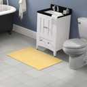 Garland Rug Queen Cotton Soft Yellow 24" x 40" Ultra Soft, Plush, Highly Absorbent, Machine Washable Shower & Bathroom Floor Towel, Non-Slip, Quick-Dry