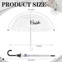 2 Clear Wedding Umbrellas, Large Bubble Wedding Umbrella for Bride and Groom with J Hook Handle Lightweight Bridal Umbrellas for Weddings Rain Outdoor Ceremony