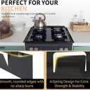 Stove Gap Covers 316 Stainless Steel,Stove Gap Filler,Heat-Resistant Oven Side Gap Filler,Between Stove and Counter Slide In Range Trim Kit for Kitchen,2 Pack (23.2 Shiny Black)