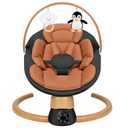 Baby Swings for Infants, Electric Portable Baby Swing
with Bluetooth, 5 Swing Speed, 3 Timer Settings, 10 Melodies, 5-Point Harness & Remote Control, Newborn Swing