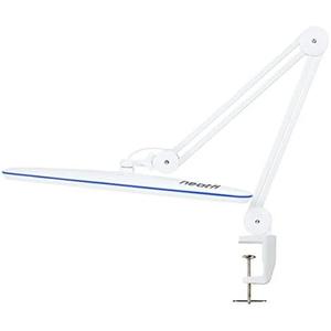 Neatfi XL 2,200 Lumens LED Task Lamp, 24W, 117 SMD LEDs, 23-Inch Ultra-Wide, 4 Brightness Levels, 3 Light Modes, Dimmable, Eye-Caring, Glare-Free (CCT with Clamp, White)