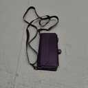 Wallet Case Compatible with iPhone 16 Pro Max 6.9", Support Wireless Charging with RFID Blocking Card Holder, PU Leather Wallet Detachable Magnetic Phone Case Crossbody Strap, Purple