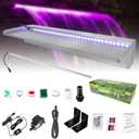 24 Inch APP 304 Stainless Steel Pond Fountains with 16 Color LED Lights, Outdoor Water Patio Waterfall Spillway Kit for Garden Patio, Swimming Pool, Koi Ponds Decoration