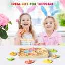 Zeoddler Wooden Puzzles for Toddlers, 8 Pcs Animal Matching Egg Puzzle, Montessori Toys for Boy Girl Easter Birthday Gifts, Preschool Learning Activities & Educational Toys for Boys, Girls