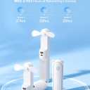 JISULIFE Handheld Fan 8 Plus: All-in-One Mini Fan with 37Hrs Cooling & 4500mAh PowerBank & Flashlight, USB Rechargeable, Portable Pocket Size for Travel, Makeup, Concert, Gifts for Women(White)