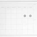 U Brands Farmhouse Dry Erase Calendar with White Frame Set, Office Supplies, with Magnets, 20” x 30”, 3 Pieces