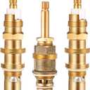 Dreyoo Ceramic Disc Cartridge Replacement for 910-030, Diverter Stem Replacement for 910-022, Shower Valve Faucet Cartridge Compatible with Price/Pfister, Hot Cold Diverter, Brass Construction
