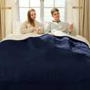 Heated Blanket King Size 100" x 90" - Soft Flannel Sherpa King Size Electric Blanket with Dual Control, 5 Heating Levels & 10 Hours Auto Off, Washable Heated Blanket with Fast Heating(Navy)