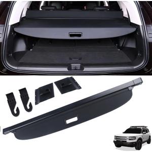 MUCO New Cargo Cover for Ford Bronco sport 2023 2024 2025 Retractable Black Rear Trunk Shade Luggage Security Cover-Retractable Trunk Cover (Not for Bronco)