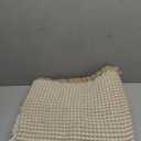 Waffle Runner Rug Bathroom, Long Boho Bathroom Rugs Non Slip Washable Super Absorbent Quick Dry Farmhouse Bath Decor, 60"x24" Khaki and White