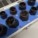 10Pcs Nut Remover,9-19mm Impact Nut Extractor Set,Nut Extractor Socket, Bolt Remover Tool Set,Drive Socket kit,Locking Socket Tools Kit (Hight Set)