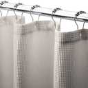 AmazerBath Waffle Shower Curtain, Khaki Shower Curtain Fabric with Waffle Weave, Hotel Quality Bathroom Shower Curtains, Heavy Duty, 72 x 72 Inches (72"W x 72"L (Pack of 1))