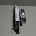 2Pack Tension Rod 24-48Inch Black Curtain Rods for Windows Spring Adjustable Curtain Rods no Drilling Tension Curtain Rods for Window,Doorway,Closets