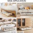 Yecaye Under Bed Storage with Wheels 2Pack, 70L Larger Capacity Under Bed Storage Containers, Underbed Shoe Storage Organizer, Rolling Under Bed Metal Drawers for Clothes, Blankets(35.5 x 17 x 6.7in)