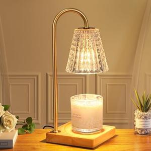 Hong-in Candle Warmer Lamp, Candle Lamp Warmer with Timer,Wax Melt Warmer,Crystal Candle Heater Lamp for Scented Wax, Elegant Home Decor, Clear Glass