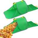 2 Pack Leaf Collector Bags with Dustpan Design, Portable Pop Up Lawn and Leaf Bags, Reusable Yard Garden Waste Bag with Handle for Leaves Lawn Trash