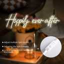 Happily Ever After Neon Sign Large, 38.4 Inch Neon Light Sign Art Decorative with Dimmer for Engagement,Birthday,Wedding,gift for girl,Home Wall Decor,Living room Decor