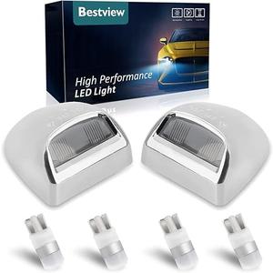 License Plate Lights for 1999-2013 Silverado 1500: Tag Lights White Housing, 6500K White Bulbs Tag Lamp Assembly for Chevy Suburban Tahoe/GMC SierraYukon Avalanche Escalade Cadillac Step Bumper