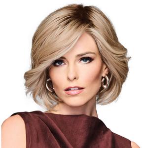 TREND ALERT Chin-Length Full Volume Bob Boy Cut Wig, Designer Series by Hairuwear, Average Cap Size, GF19-23 Biscuit