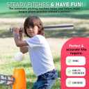 YESMARKS Kids Auto Baseball Pitching Machine Outdoor Toy Set - Training Equipment & Batting Practice Toys for Youth, Includes 10 Baseballs, Baseball Bat and Sports Bag