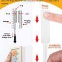 Picture Hanging Strips - 24-Pairs(48 Strips) Wall Sticky for Hanging Pictures on Wall Without Nails, Adhesive Picture Hangers Heavy Duty No Damage