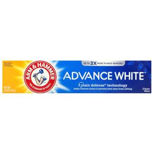 ARM & HAMMER Advance White Extreme Whitening Baking Soda and Peroxide Toothpaste, Fresh Mint, Twin Pack 6 oz (Pack of 4)