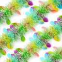 Easter Garland Decorations 33Ft Tinsel Spring Pastel Garland Easter Tree Decor for Bedroom Office Classroom Party Indoor Outdoor Holiday Home Decoration Supplies Blue Yellow Pink Green