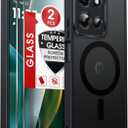 LeYi for Motorola Moto-G-2025 Case: Moto G 2025 Phone Case [Magnet Fit] with [2 Packs] Screen Protector, Raised Camera Guard Slim Matte Translucent Smooth Soft-Touch Funda para G5G 2025, Black