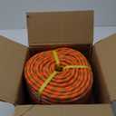 Double Braided Arborist Rope - 1/2 Inch x 200 Feet Polyester High Strength Climbing Rope for Tree Work, Halyard, Sailing (Orange)