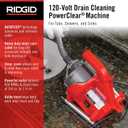 RIDGID 55808 PowerClear 120-Volt Drain Cleaning Machine Kit for Tubs, Showers, and Sinks, Drain Cleaner Machine Kit with AUTOFEED, Inner Core Cable, and Guide Hose