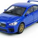 Metanyl Impreza WRX STI Toy Car Racing Sports Diecast Model Car 1/36 Scale Metal Pull Back Vehicle, Doors Open, Zinc Alloy Casting, Boys Toys Kids Birthday Gifts Mens Collection, Blue