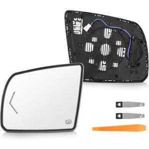 maXpeedingrods Driver Side Mirror Glass Replacement Heated & Turn Signal Lamp for Toyota Sequoia 2008-2017, for Toyota Tundra 2007-2020 Right Side Convex Rear View Mirror Glass
