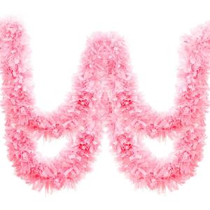 Ceenna 150 Feet Christmas Tinsel Garland Metallic Twist Garland Shiny Hanging String Ornaments for Christmas Tree Party Supplies Indoor and Outdoor Decoration(Pink)