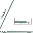 B BELK Compatible with MacBook Air 13 inch Case 2022 2021 2020 2019 2018 A2337 M1 A2179 A1932, Matte Plastic Hard Shell+Keyboard Cover+Screen Protector for MacBook Air 13.3 inch Case, Midnight Green