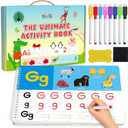 BenBen Preschool Learning Activities, 52 Pages, Tracing Books for Kids Ages 3-5, Kindergarten Workbooks, Toddler Writing Practice, Pre K Busy Book Educational Toys, Autism Learning Materials