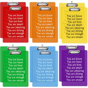 Sinload 24 Pcs Graduation Gifts Bulk for Class of 2026 Students, Inspirational Plastic Clipboard, A4 Letter Size Colored Clip Board with Low Profile Clip for End of Year School Classroom Gift