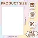 Prudiut 200 Sheets White Cardstock 8.5 x 11, 65lb/180gsm Cardstock Paper Printer Paper for Invitations, DIY Cards, Crafting, Menus, Construction, Art, School & Office Use