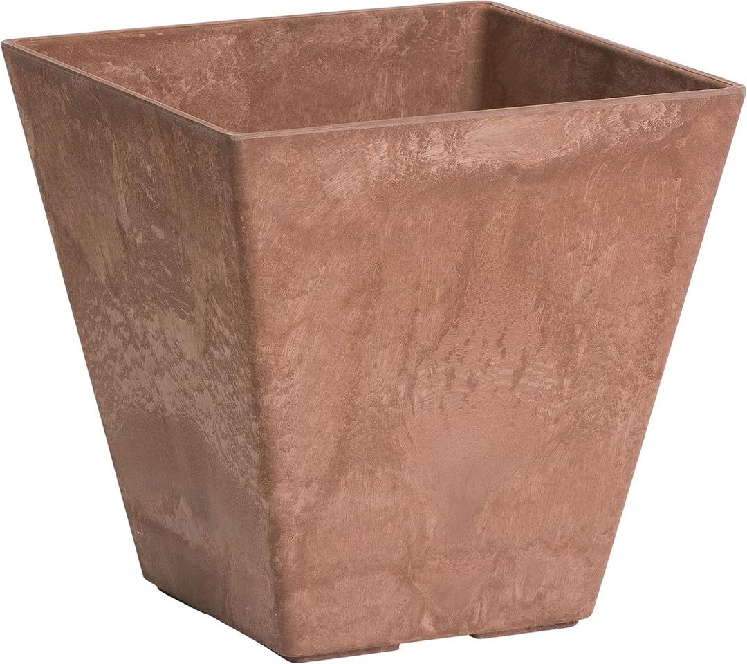 Novelty Artstone 35069 Ella Square Planter, Rust 6"
