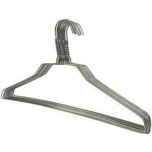 10 Pack Steel Metal Wire Hangers Adult Coat Clothes Hangers - 13 Gage Thickness Silver Color Galvanized Metal Wire Hanger