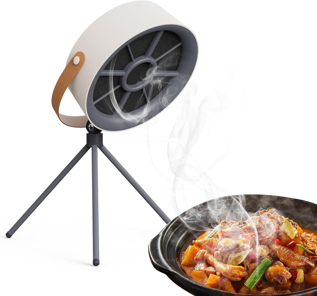 Portable Range Hood,Desktop Range Hood,3-Speed Exhaust Fan, Adjustable,portable range hood for kitchenfor Caravanning, Hotpot, and Barbecue, with Low-Noise Operation